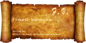 Freund Veronika névjegykártya